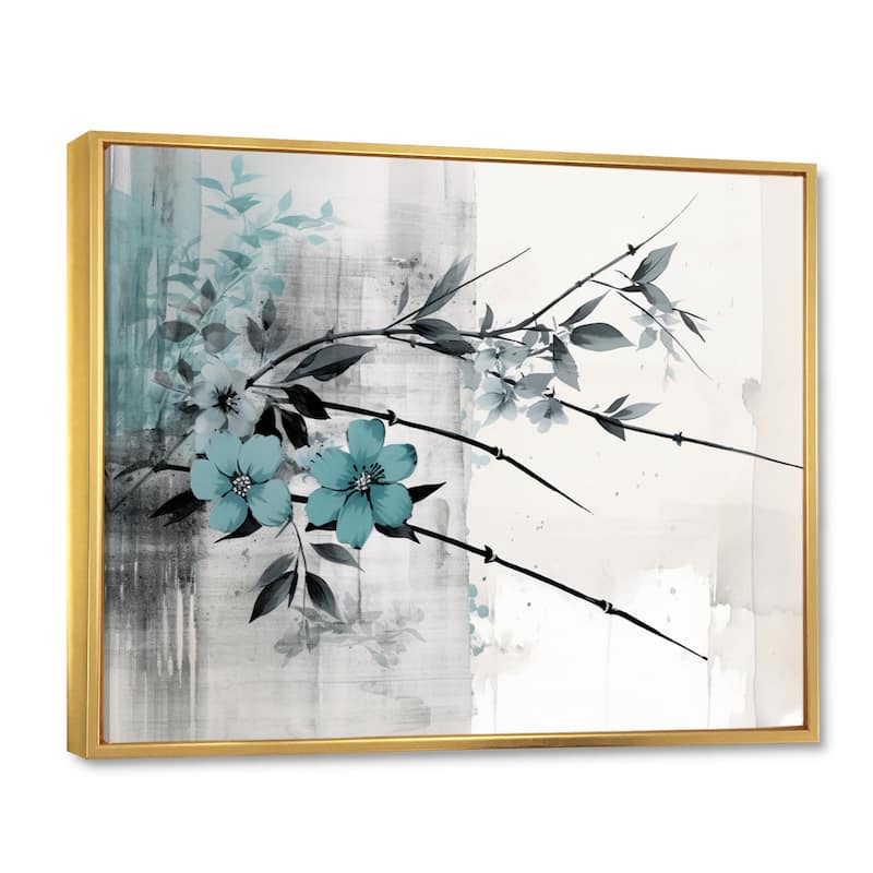 Designart "Asian Art Sumi Bird Serenity II" Asian Framed Wall Art